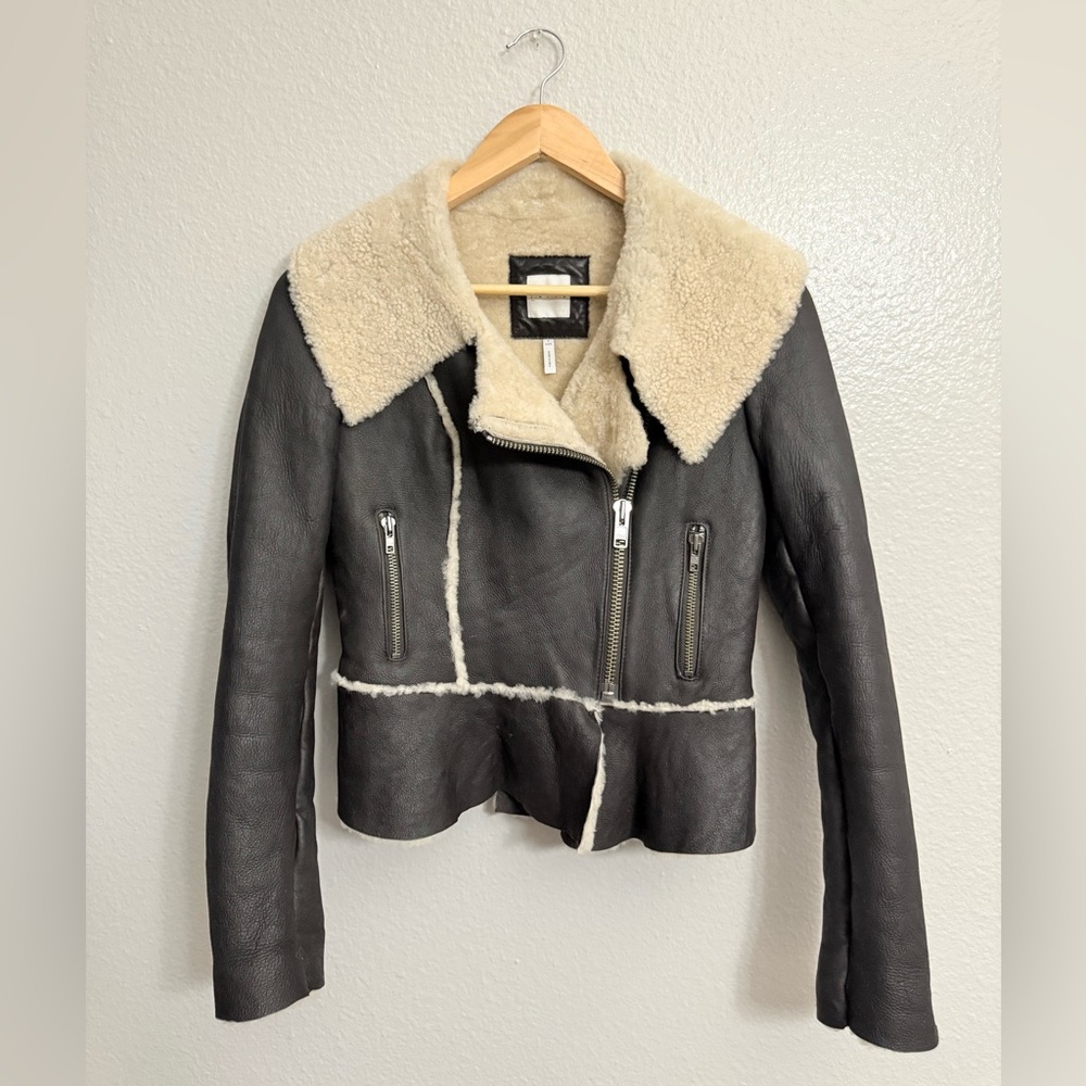 Shearling Lined Black Jacket - image 8